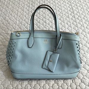 Henri Bendel Dusty Blue Leather Bag
